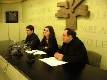 Asier Gómez, Maider Carrere y Jesús Mari Larrazabal