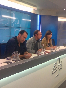 Juanjo Agirrezabala con Oihane Zabaleta y Mariano Álava
