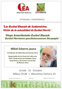 Mikel Ezkerroren Bilboko hitzaldia