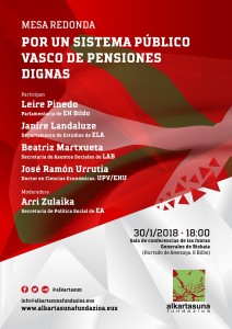 Por un sistema público vasco de pensiones dignas