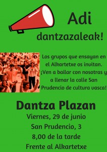 Dantza Plazan en Gasteiz @ Frente al Alkartetxe de Gasteiz. San Prudencio, 3